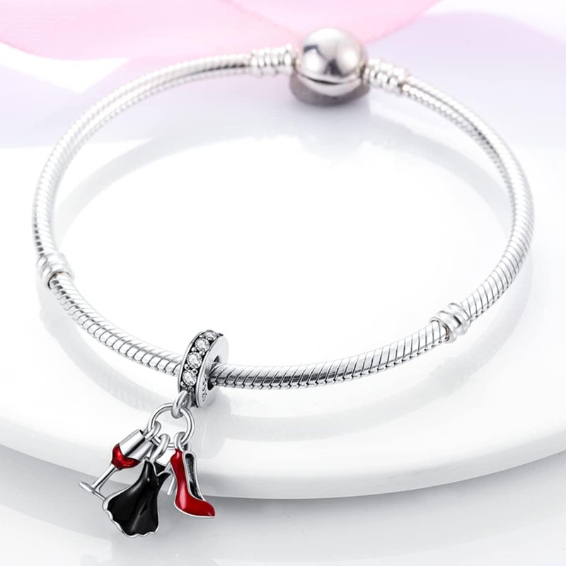 Parmuz 925 Sterling Silver Charm for Bracelet Necklace Dangle Love Mom Ocean travel Butterfly Party Charm Beads Pendants DIY Jewelry for Women - Image 1